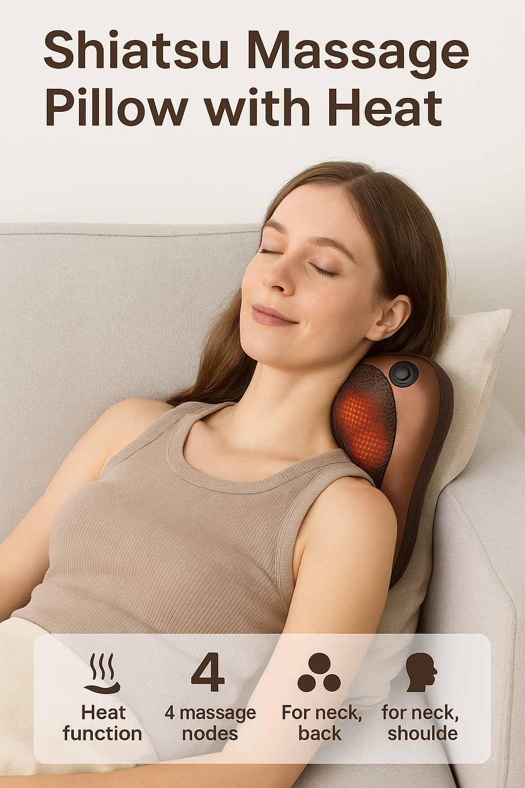 ThermaFlex™ Heated Pillow Massager – Deep Tissue Relief with Infrared Heat