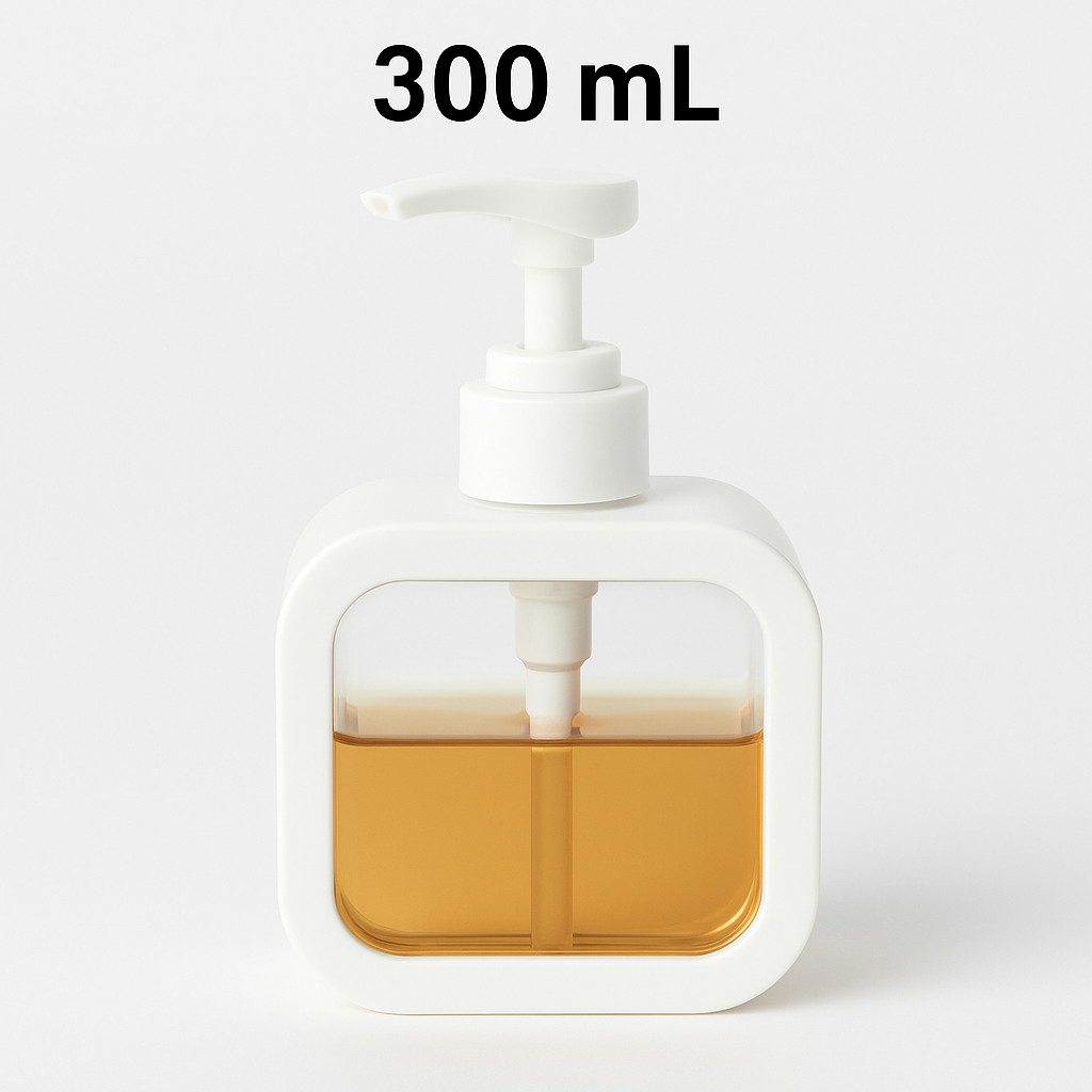 Modern Square 300ml Soap Dispenser – Sleek, Smart & Spill-Proof!