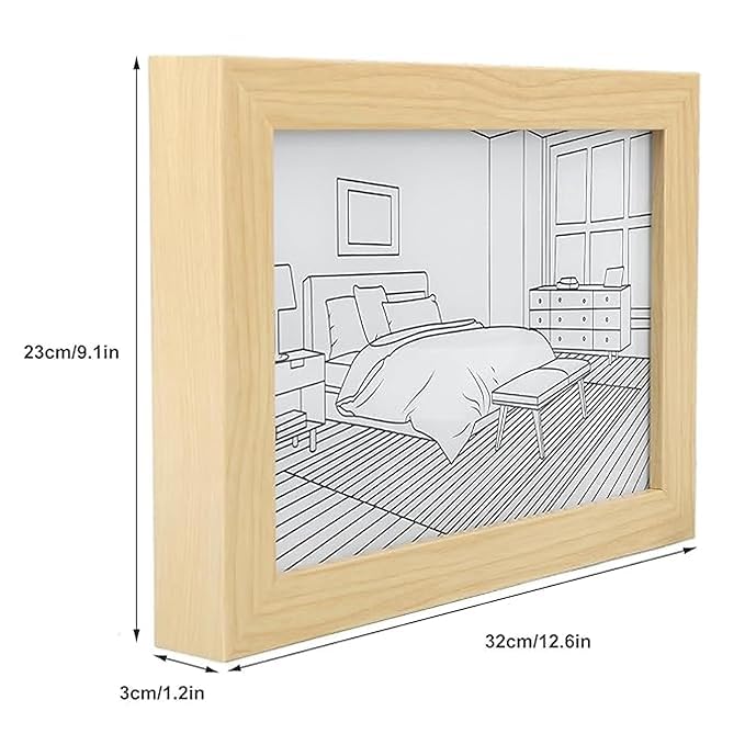 Premium Illuminating Photo Frame: USB-Powered Wall Art & Night Light