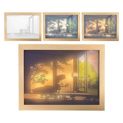 Premium Illuminating Photo Frame: USB-Powered Wall Art & Night Light