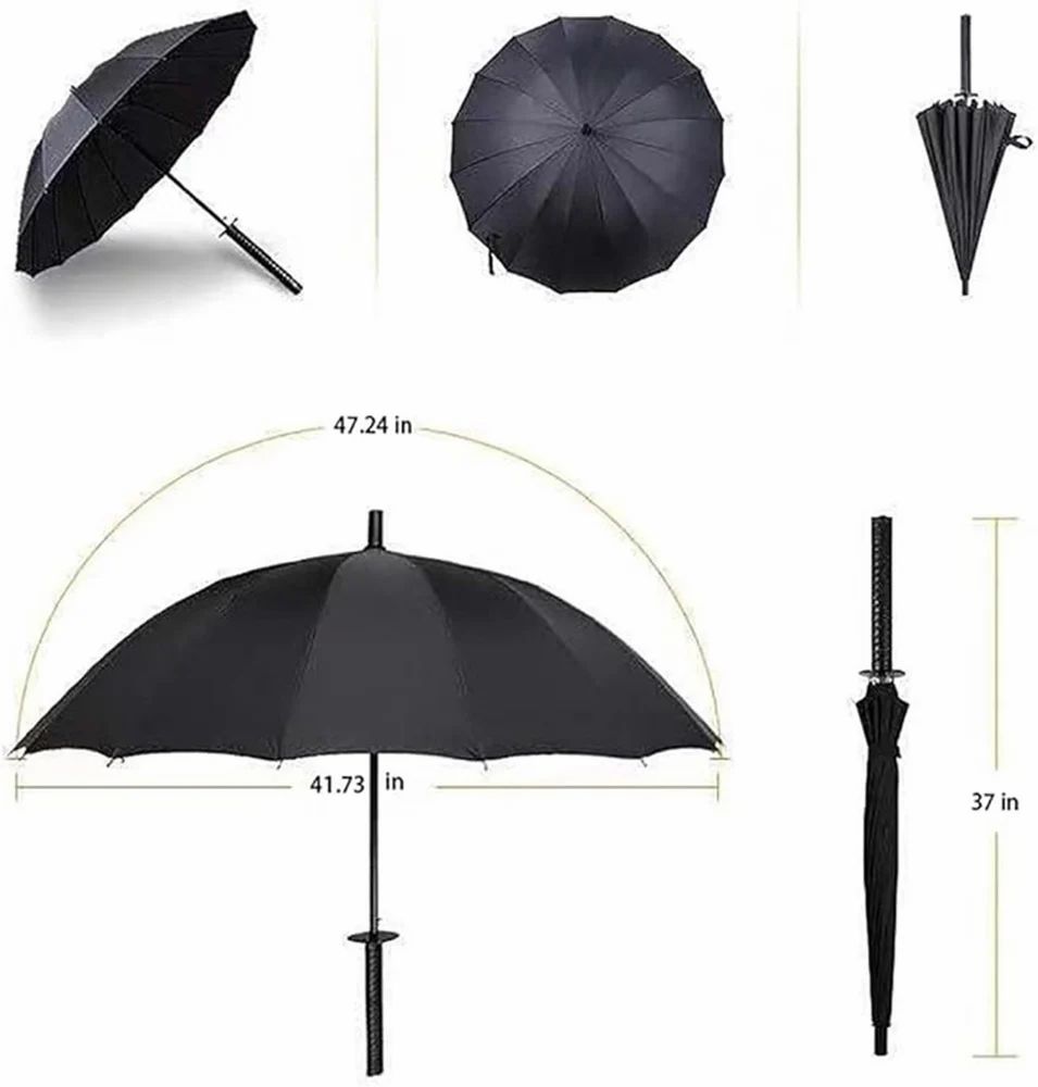 Japanese Samurai Katana Umbrella Automatic Windproof Rainproof Outdoor Umbrella Sunshade Umbrella