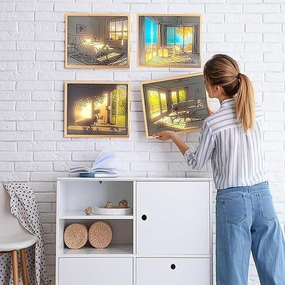 Premium Illuminating Photo Frame: USB-Powered Wall Art & Night Light