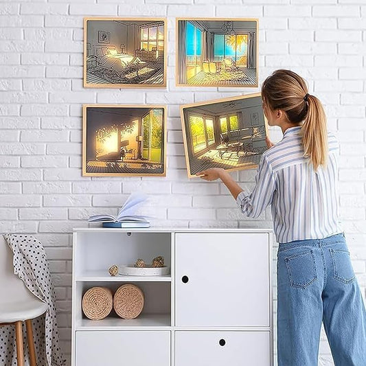 Premium Illuminating Photo Frame: USB-Powered Wall Art & Night Light