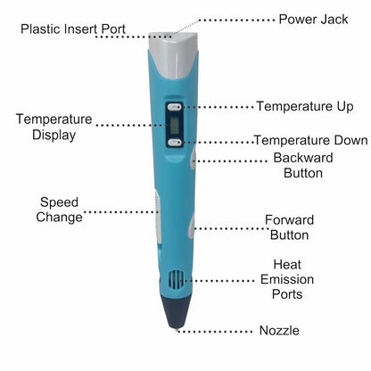 Plastic Blue 3d Printing Pen