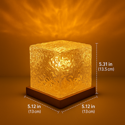 LuminGlow Crystal Flame Cube