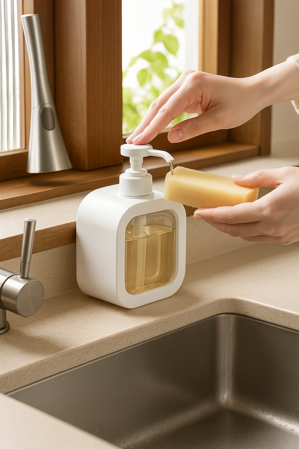 Modern Square 300ml Soap Dispenser – Sleek, Smart & Spill-Proof!