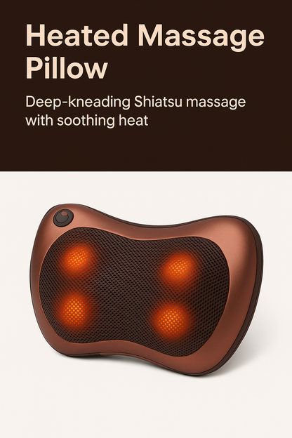 ThermaFlex™ Heated Pillow Massager – Deep Tissue Relief with Infrared Heat