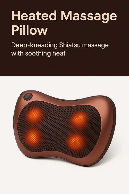ThermaFlex™ Heated Pillow Massager – Deep Tissue Relief with Infrared Heat