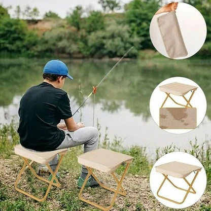 Plastic Portable Folding Stool With Pouch