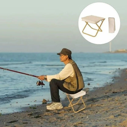 Plastic Portable Folding Stool With Pouch
