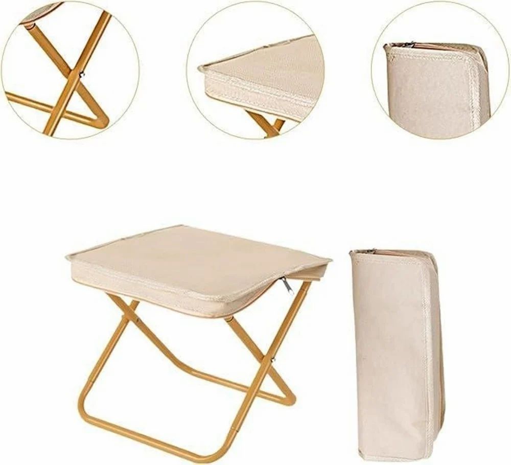 Plastic Portable Folding Stool With Pouch