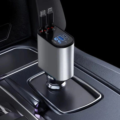 Retractable Car Charger 120W 4 in 1