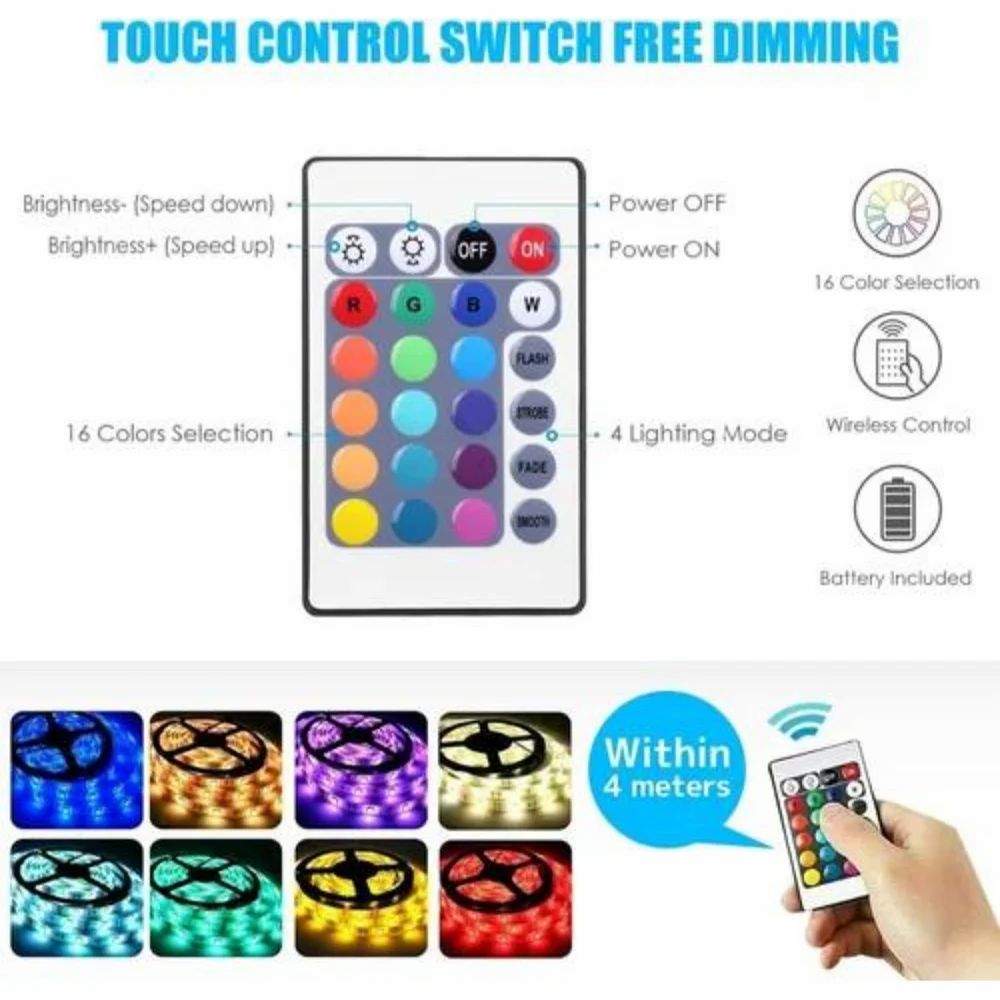 Rgb Led Strip Light For Tv, Length: 3m
